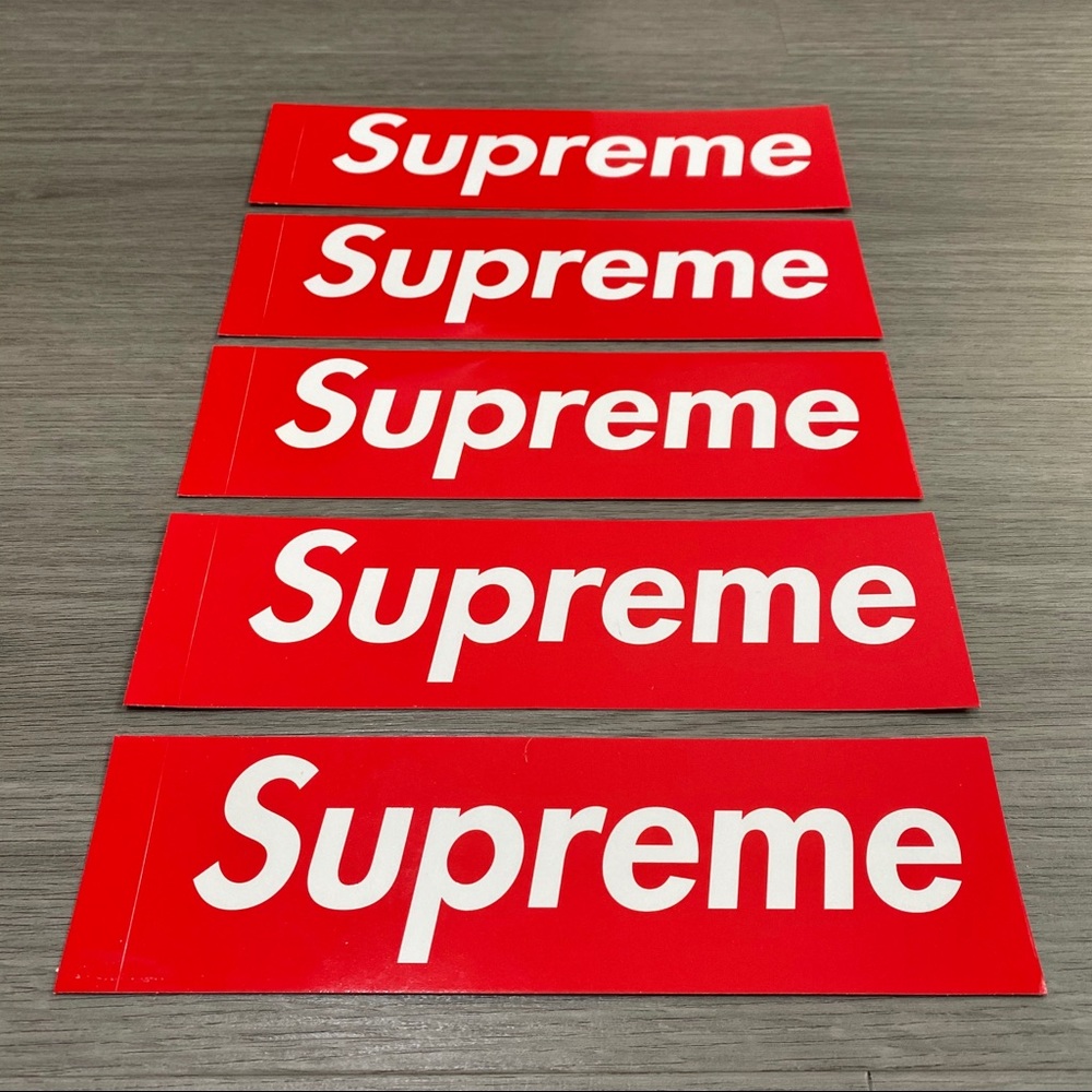 Lot of 5 Supreme Red Box Logo Vinyl BOGO Stickers